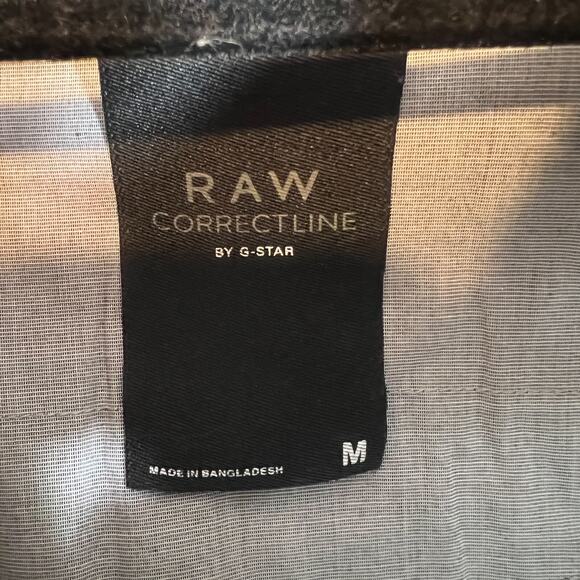 G Star Shirt Mens Medium Gray Chambray Pearl Snap Long Sleeve Raw Casual Flaw - Picture 6 of 12